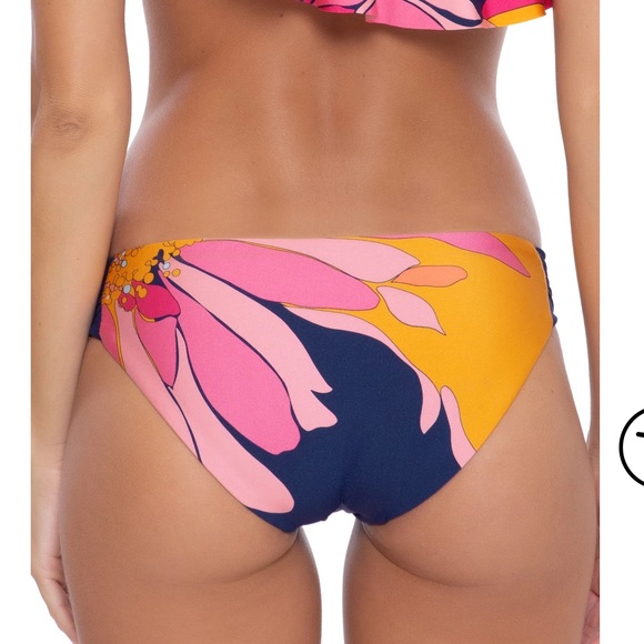NWT TRINA TURK Floral Tab Side Hipster Bikini Bottom - Picture 3 of 9